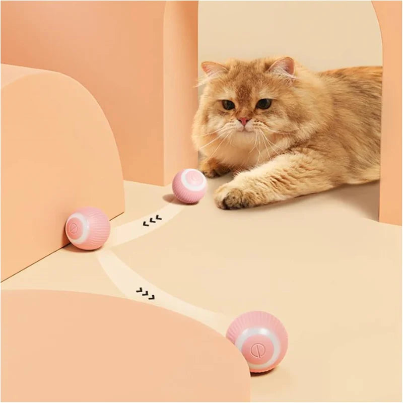 Smart Cat Toys Automatic Rolling Cat Ball Electric Ball Cat Interactive Toy for Cats Training Self-Moving Kitten Toy Accessories