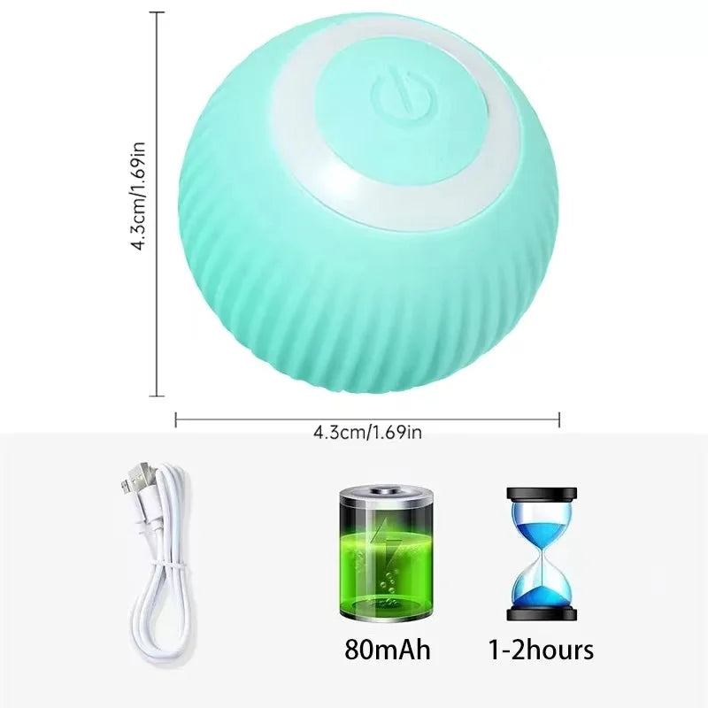 Smart Cat Toys Automatic Rolling Cat Ball Electric Ball Cat Interactive Toy for Cats Training Self-Moving Kitten Toy Accessories